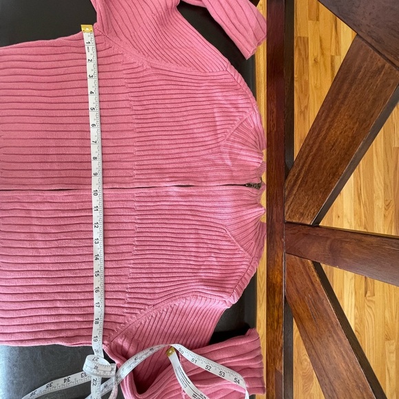 J.Jill silk and cotton zip front cardigan size large layer work date career - Picture 13 of 16